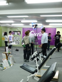 打ち合わせ＆セッティング中 !